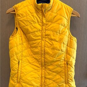 Lands' End Bright Yellow Quilted Vest